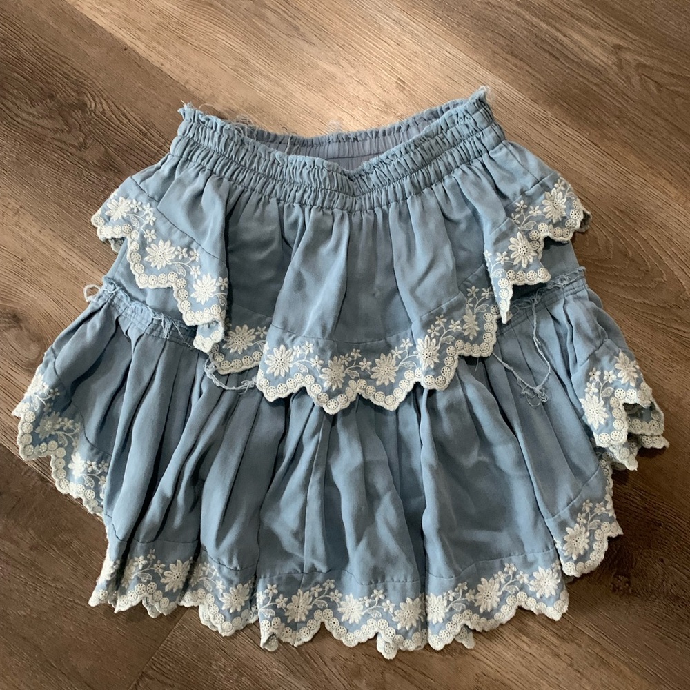 LoveShackFancy Tiered Ruffled Lace Mini